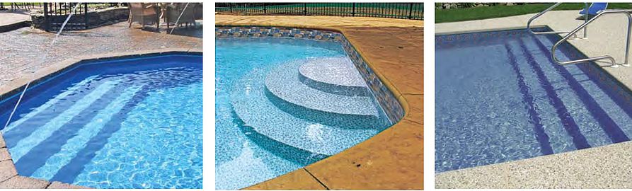 In-ground swimming pool steps